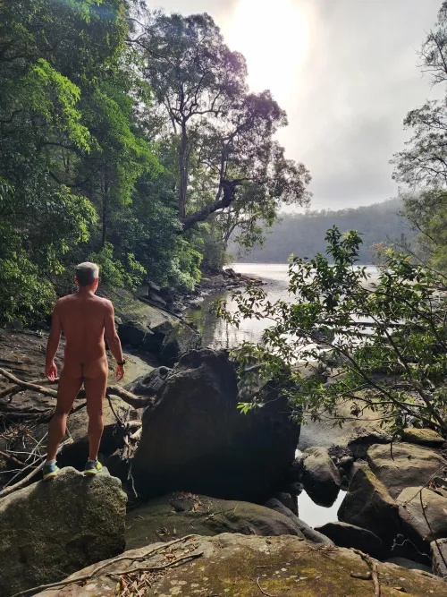 Trail running in the gorge by publicnakedrun