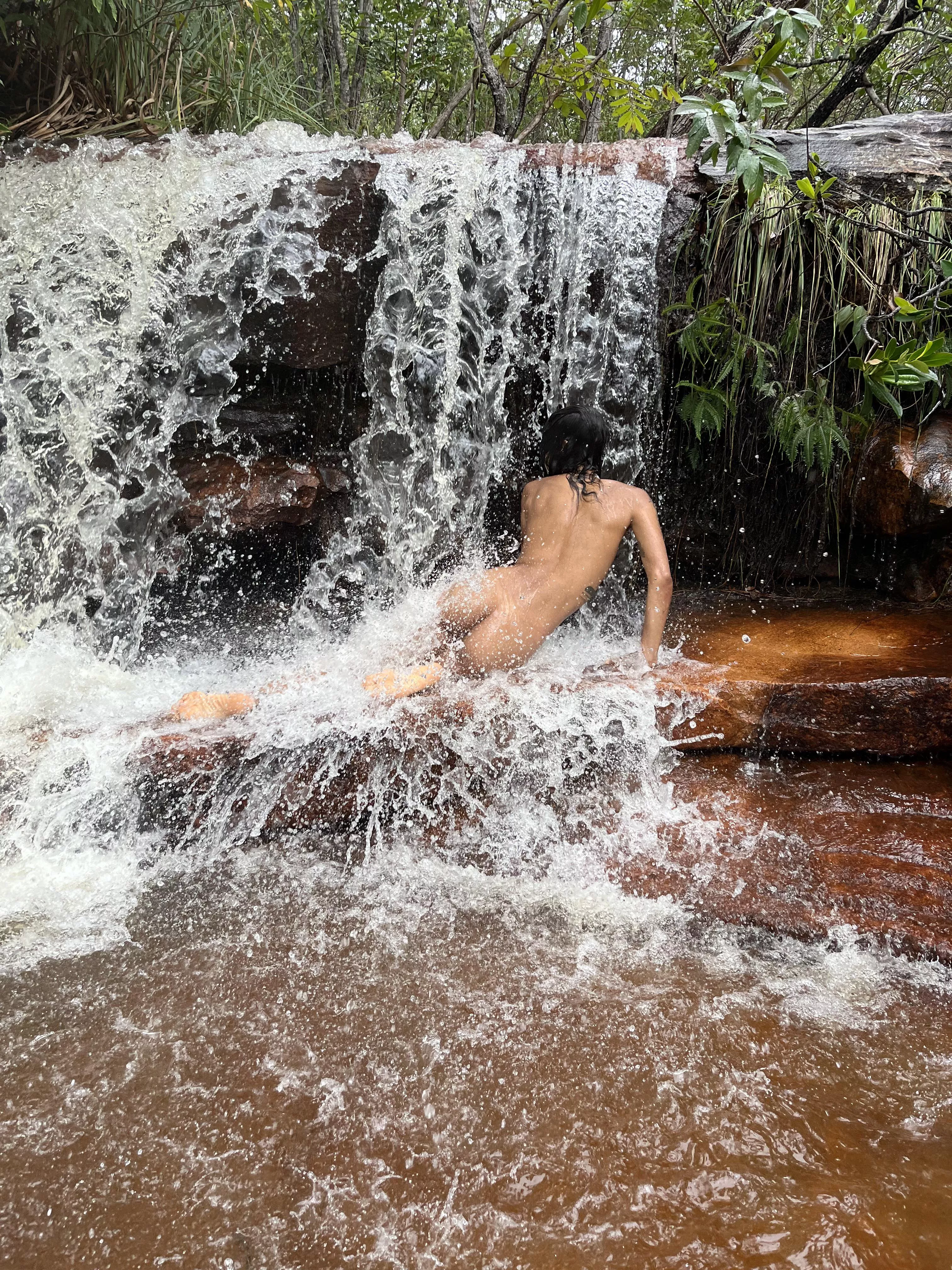 Waterfall bath is so invigorating posted by lala_lais