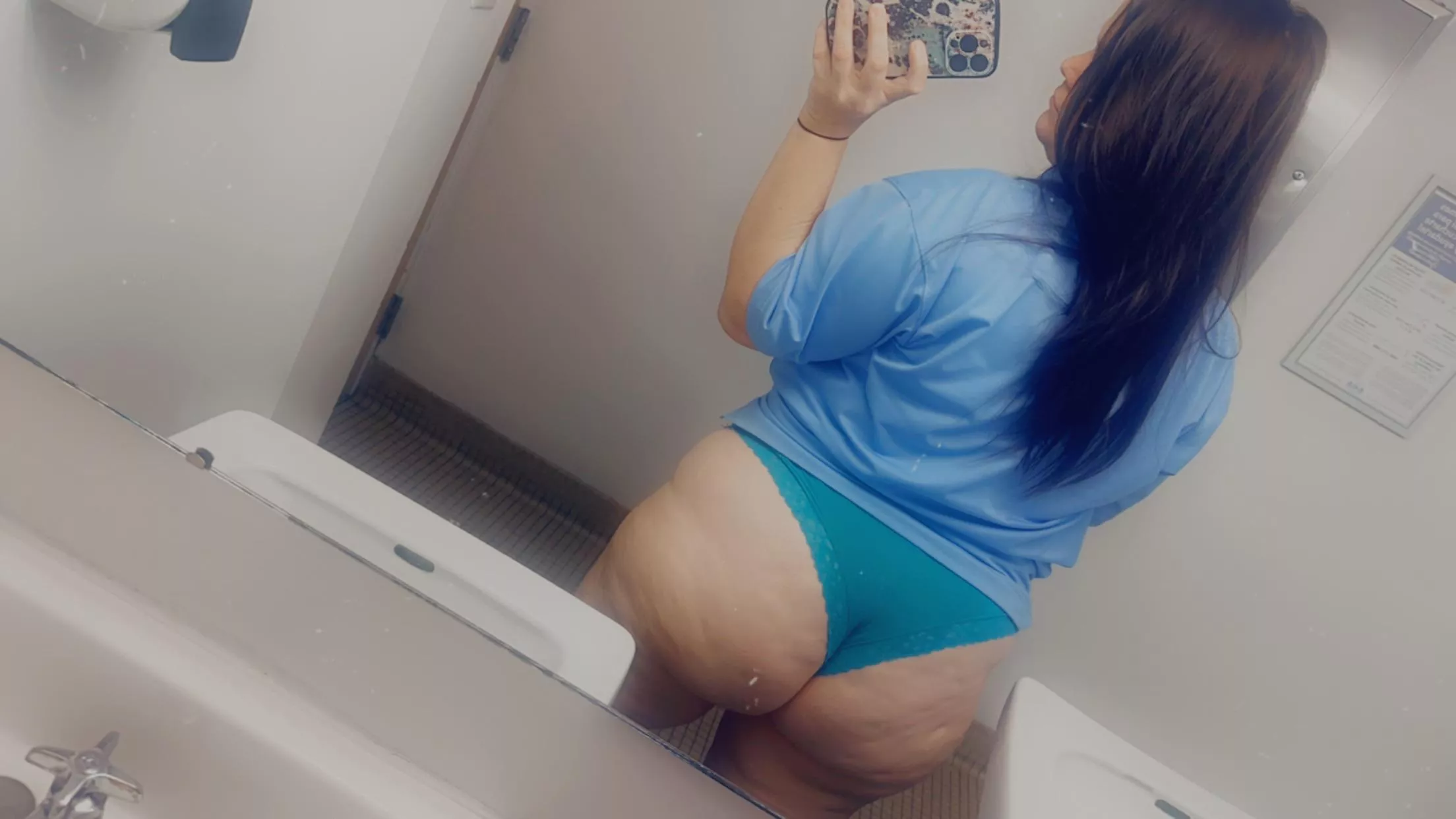 What would you say if you caught me like this in the work bathroom posted by Thickbeauty92