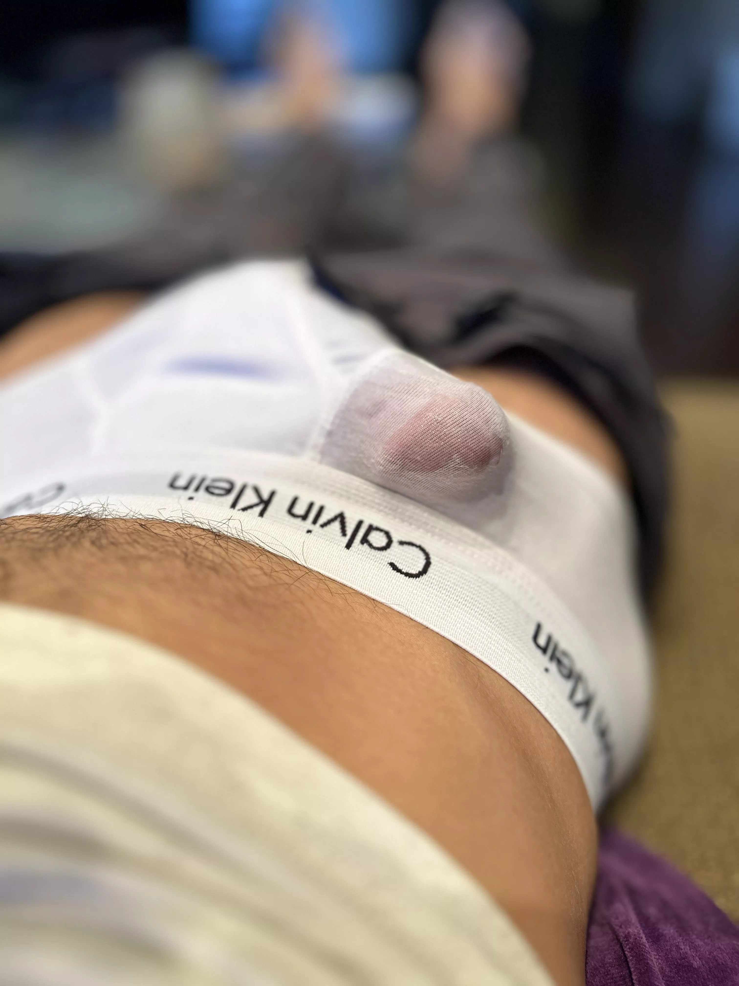 White briefs soaked in precum give the best cock outline posted by MyTWs