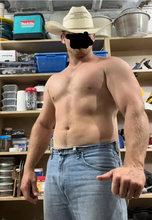 Any of you ladies want to save a horse and ride a cowboy? (M) by Stock-Big-3124