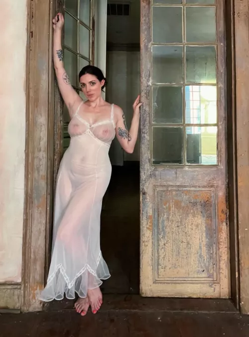 I found this 1960s sheer dress and I'm never taking it off by PrettySadieReed