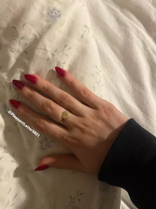 I just got my nails painted🥺 do you think I have nice hands? by PleasantLetter5821