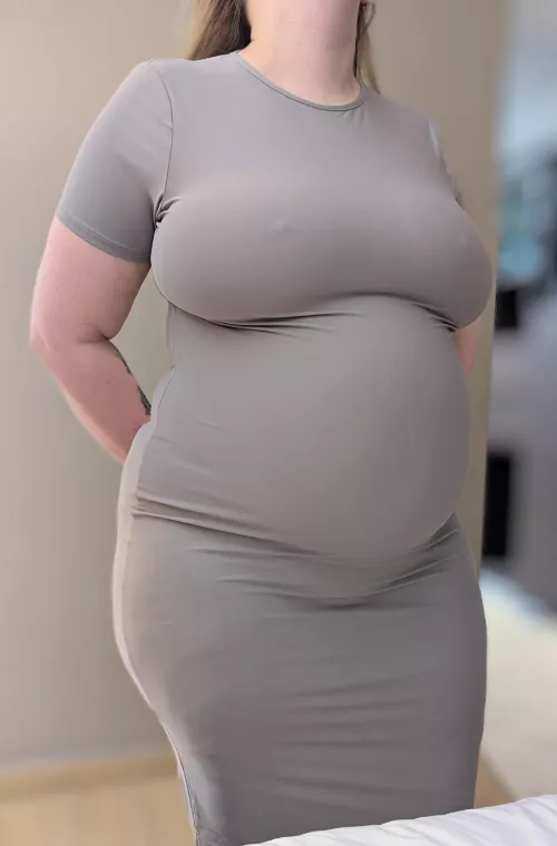 I think this dress looks best without a bra by BustyyBella34H