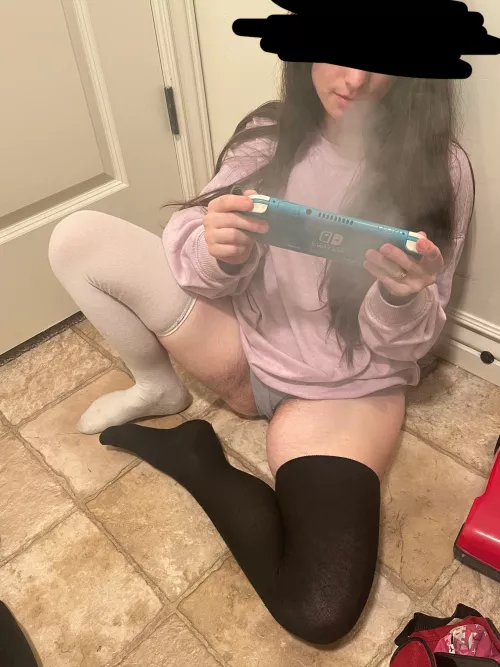 Mariokart and chill. Winner licks the loser by Said1942