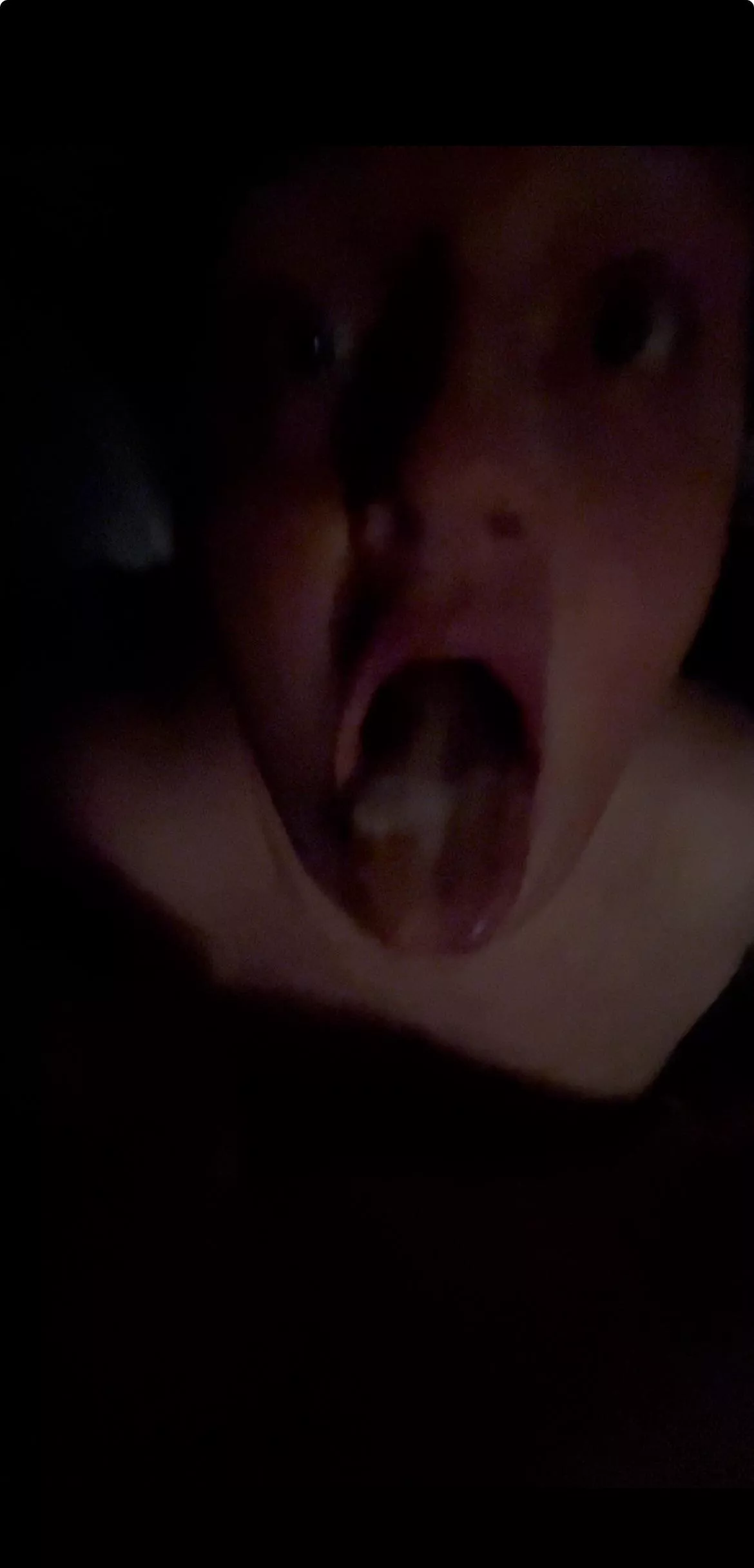 Not the best photo but my mouth filled with hot cum after sucking cock- went straight down my whore throat posted by bobbyanthony1911