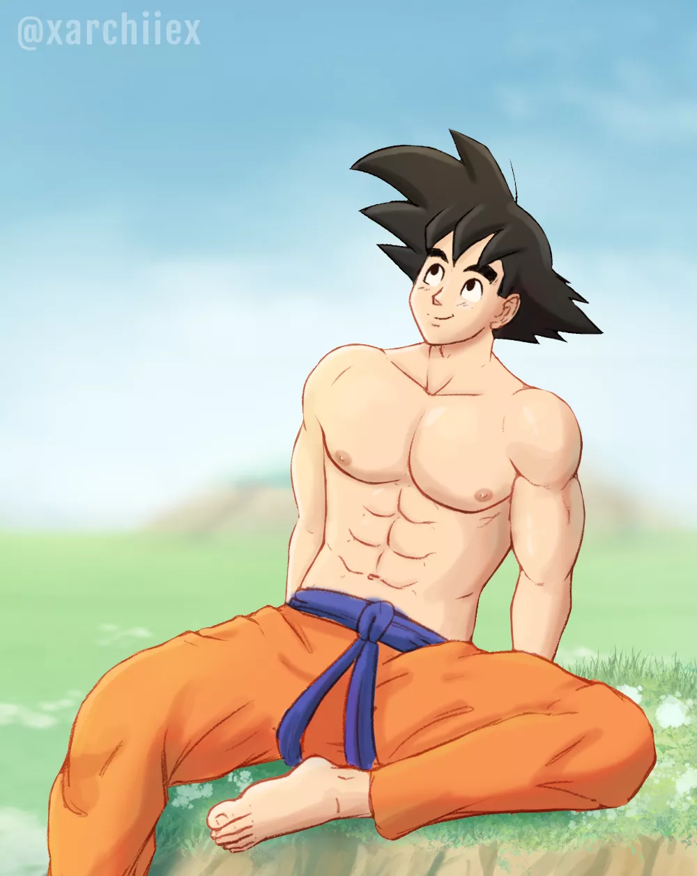 RIP Akira Toriyama! Did this quick colored sketch of Goku as a little tribute! [Dragon Ball] (@xarchiiex) posted by BaraArchie