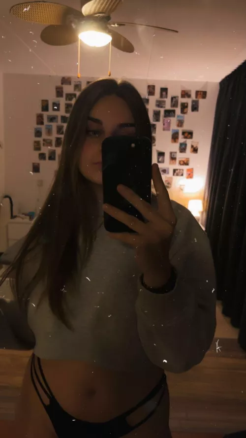 Wearing only a hoodie with no bra and a thong is the BEST 🥰 by BustyFever