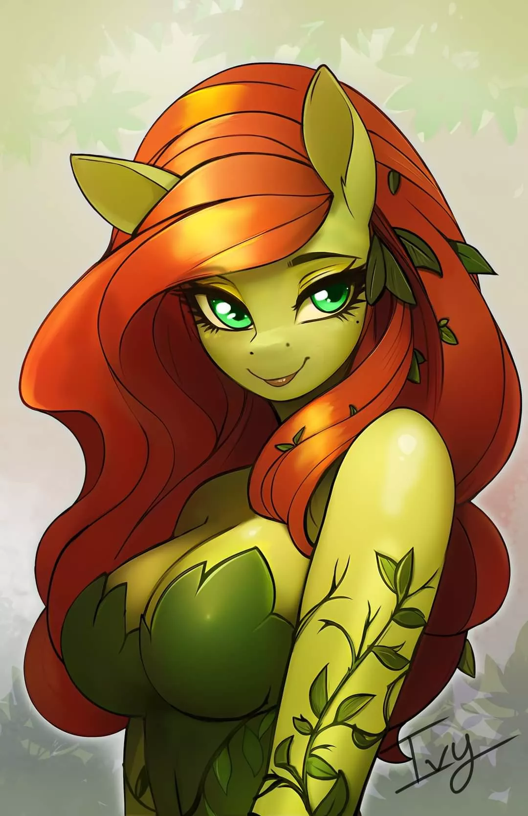 When peanut butter meets chocolate, poison ivy-MLP mash up art by me posted by TheRocknR0llmartian