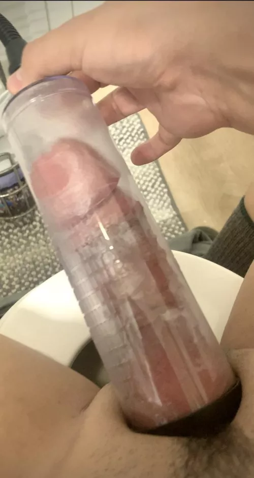 7” thick Latin 🍆 almost filling the pump by BLC_Aries_7inch_3292