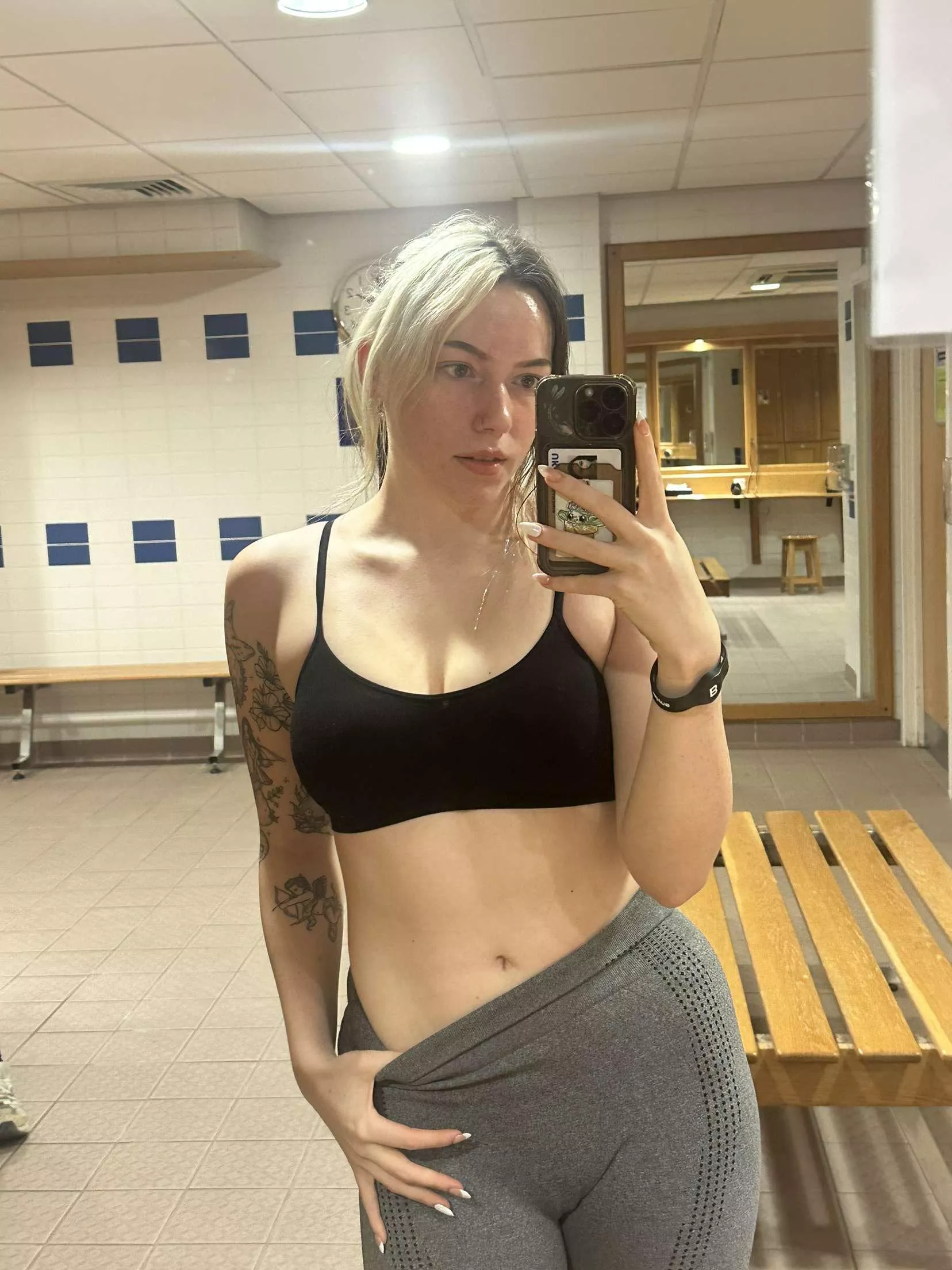 Crop top at the gym  posted by SweetLikeKendii