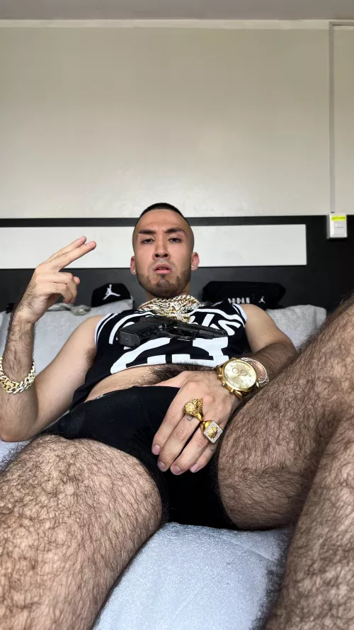 Gangster hairy boy by brucebrown530