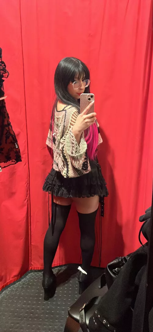 I love wearing skirts with thigh highs 💞💞 by xheartcore