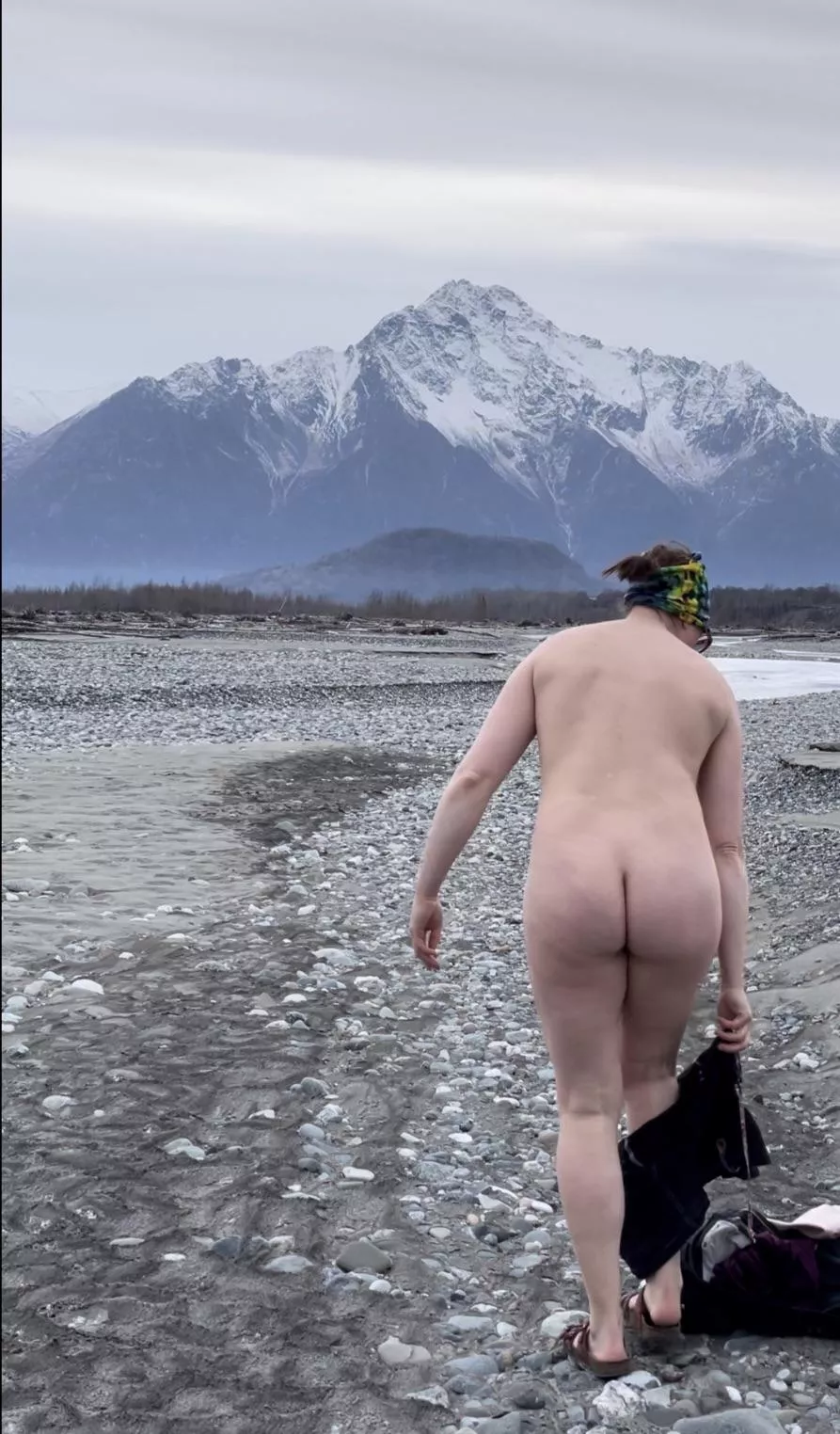 Pale cheeks… white peaks… 41F in Alaska posted by a_good_fuck