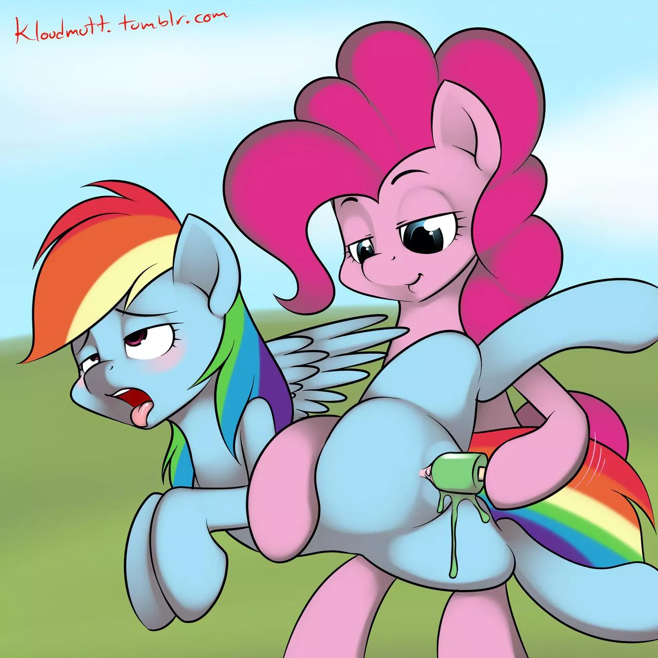 Summer nsfw fun with pinks (artist:kloudmutt) posted by PonyClopAccount
