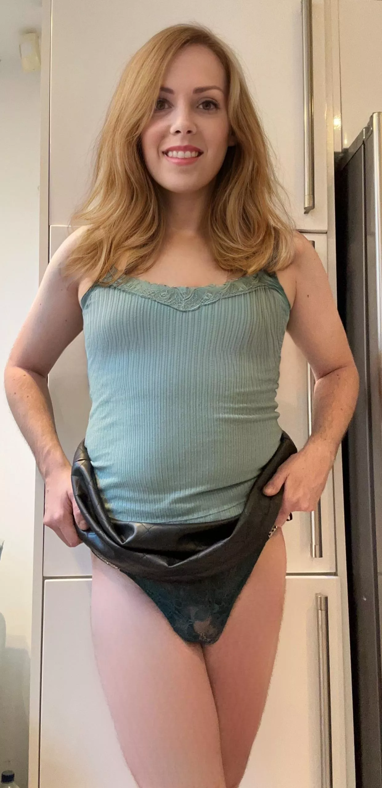 What would you do if you found this under my skirt?  posted by Chloe-lovesit