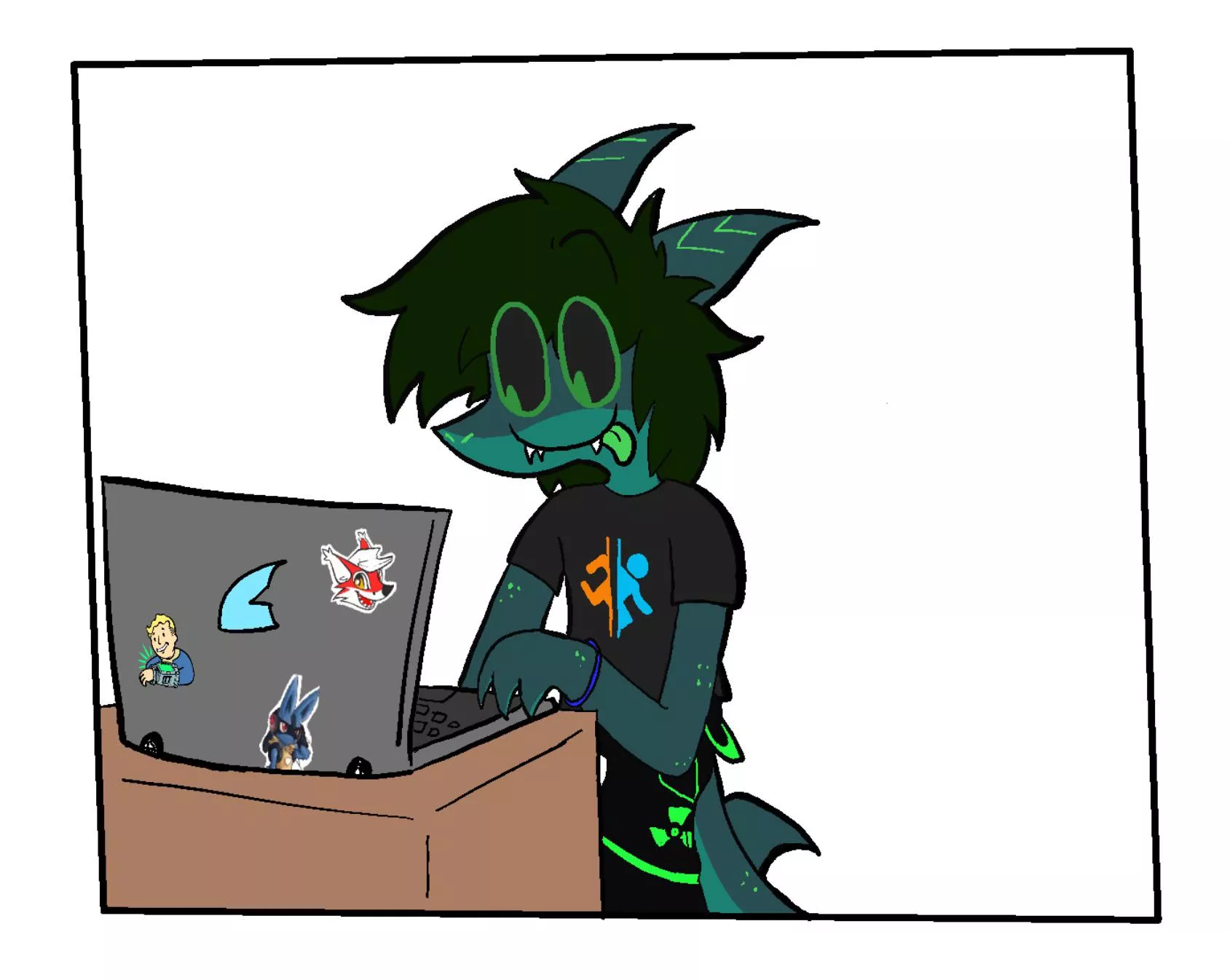 what’s he writing about? wrong answers only (oc) posted by Microwaved_Bear