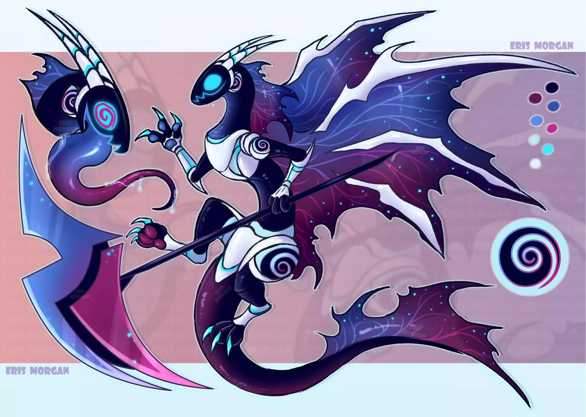 Butterfly Dragon Protogen ( Adopt by me) - More info in comments posted by Eris_Morgan