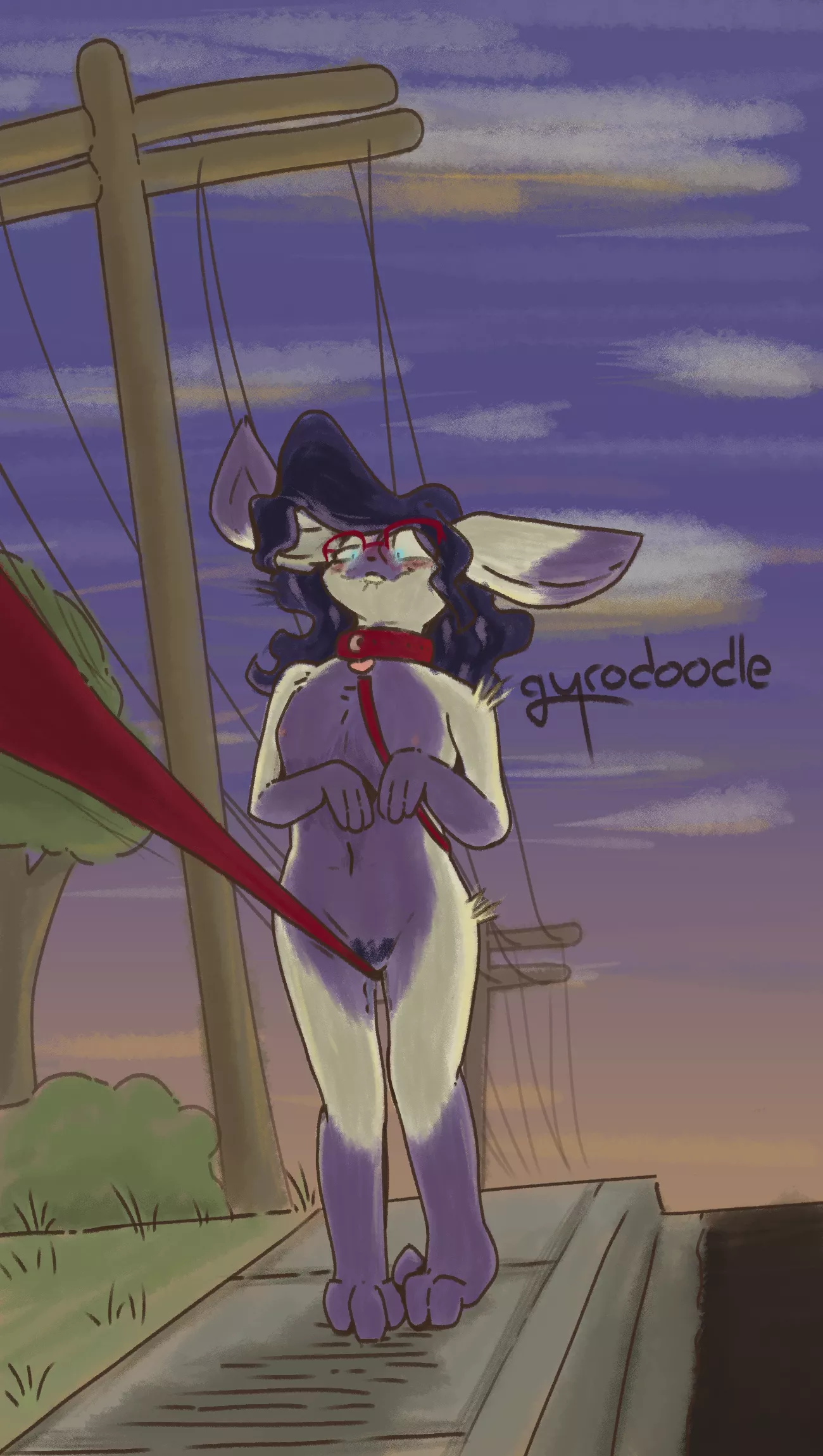 [F](Gyrodoodle) Good Puppies go on a walk FIRST thing in the morning! posted by gyropaw