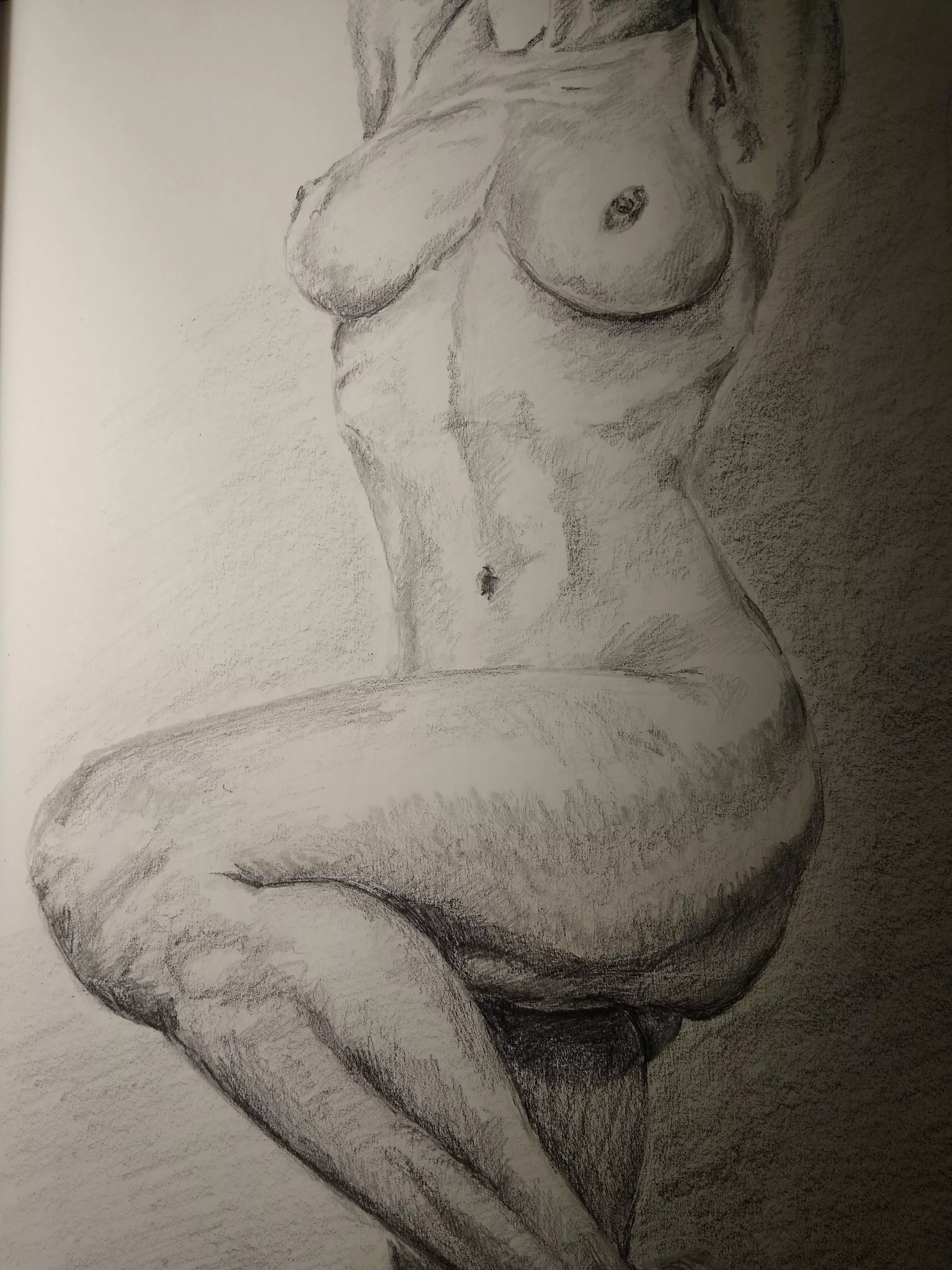 Graphite sketch u/sarabellum model by me posted by Ok-Mechanic-5716