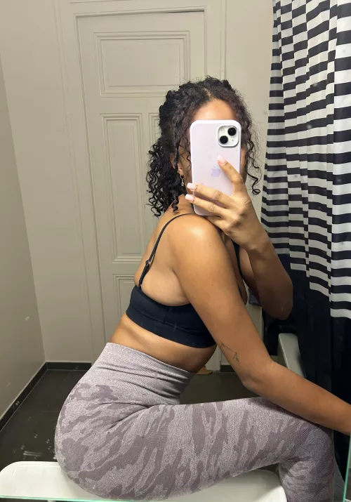 Hot brat on her way to the gym by Goddess_MelMel