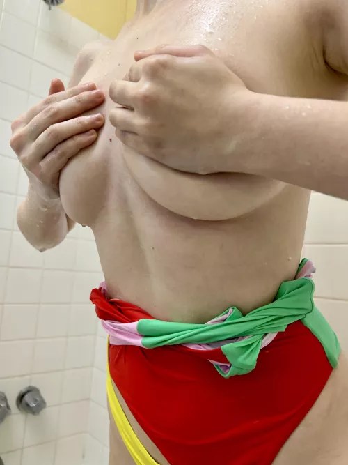 I wonder if you can squeeze them better than me. If you want me to remove my hands, you know how you can get my knees and hands weak.. wink wink. by Sunnysinful2000