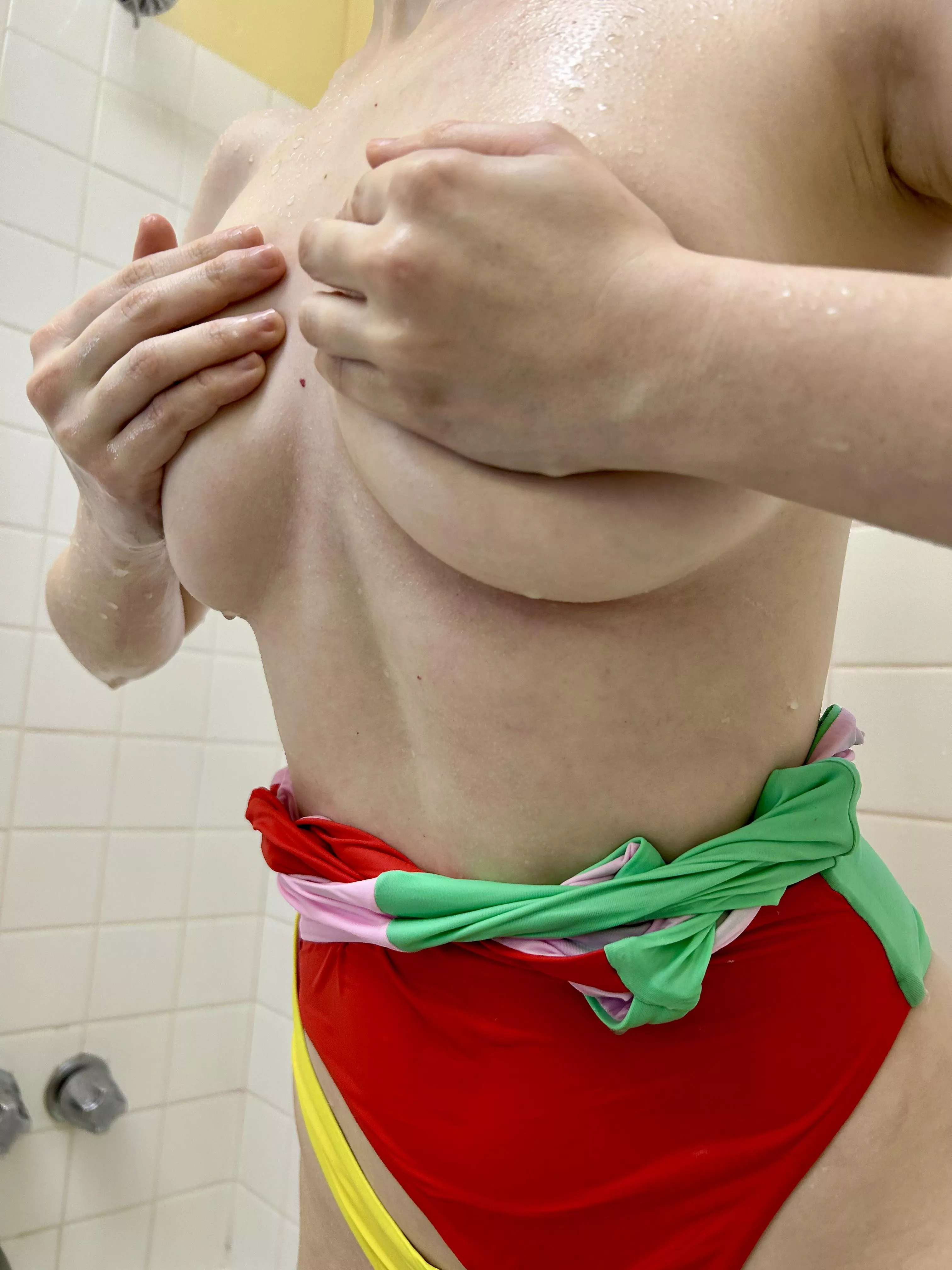 I wonder if you can squeeze them better than me. If you want me to remove my hands, you know how you can get my knees and hands weak.. wink wink. posted by Sunnysinful2000