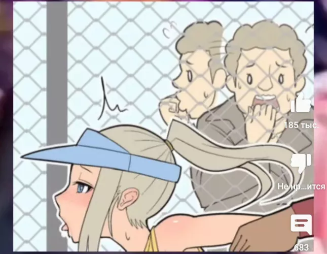 LF color source: 1girl, 2boys, sex from behind, blonde hair, sport, trembling, blue eyes, outside, long hair, blush, tongue out, open mouth, sweat, bare shoulders. by bigboysh1t