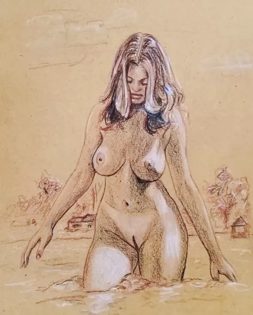 Naked at the Lake by Jimmy by Jimmys_Paintings