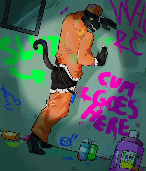 The graffity Dude seems a bit weird  by PessimisticArt