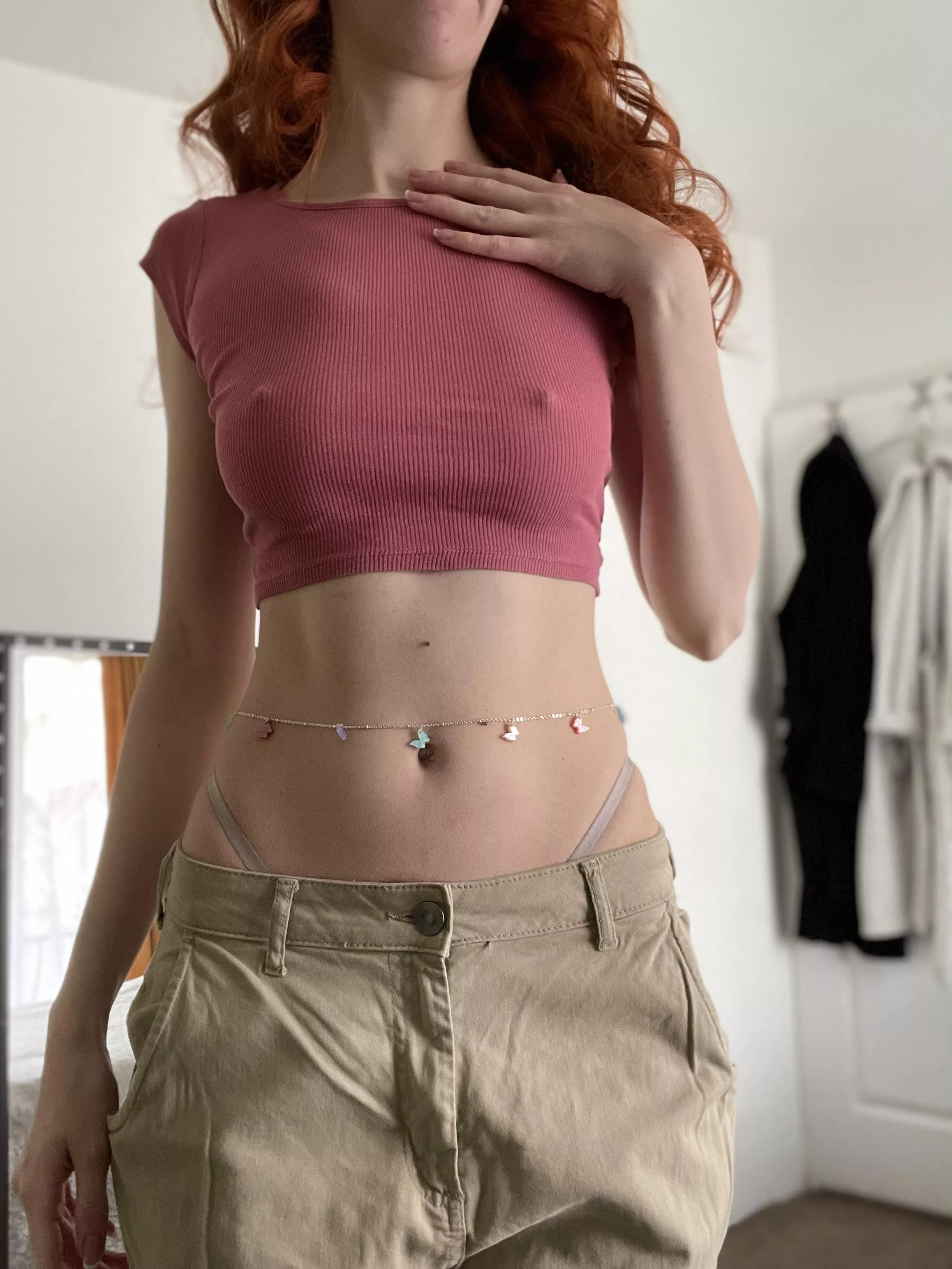 The only correct way to wear a croptop posted by long-legzzz