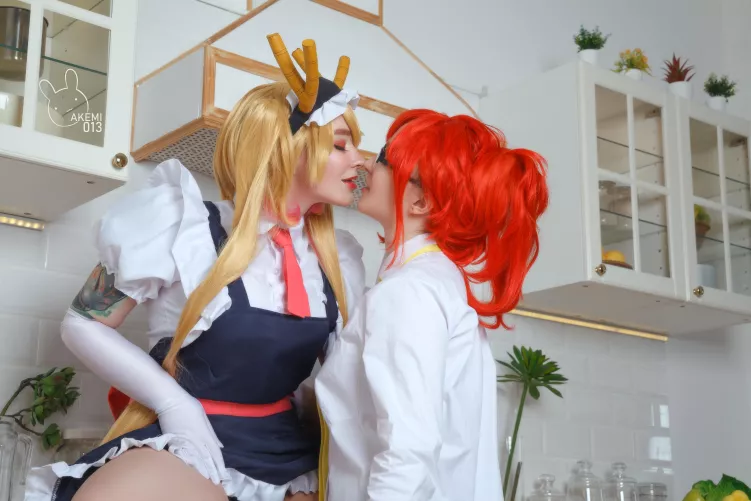 tohru and kobayashi (Akemi013 and Aurorspirit) [Kobayashi-san Chi no Maid Dragon] by Akemi013