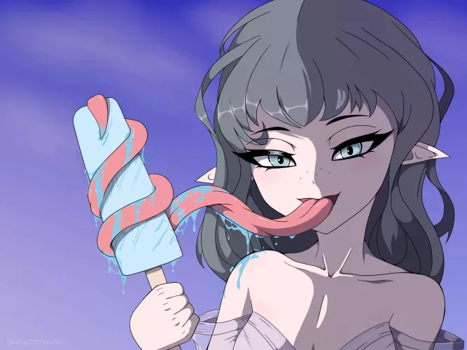 What that tongue do? (eat delicious aisu 🍦) by IdSystematizer