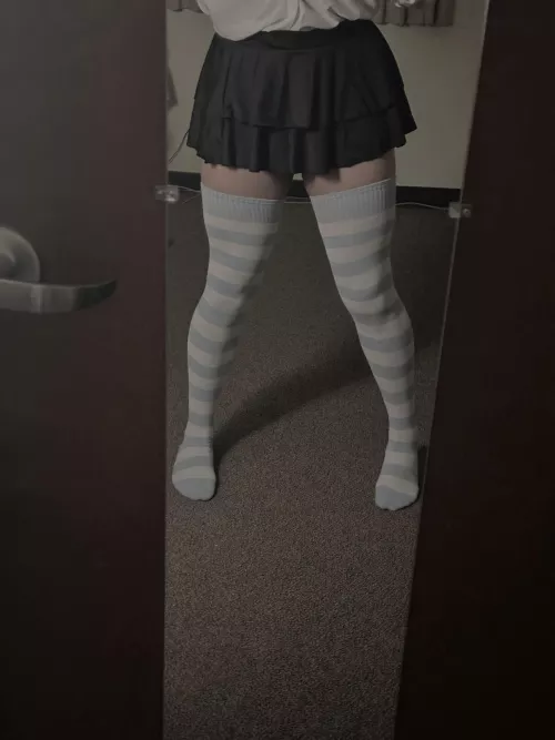 6ft7, another photo with the extra long socks 🥹 I love them so much. by Acrobatic_Business16