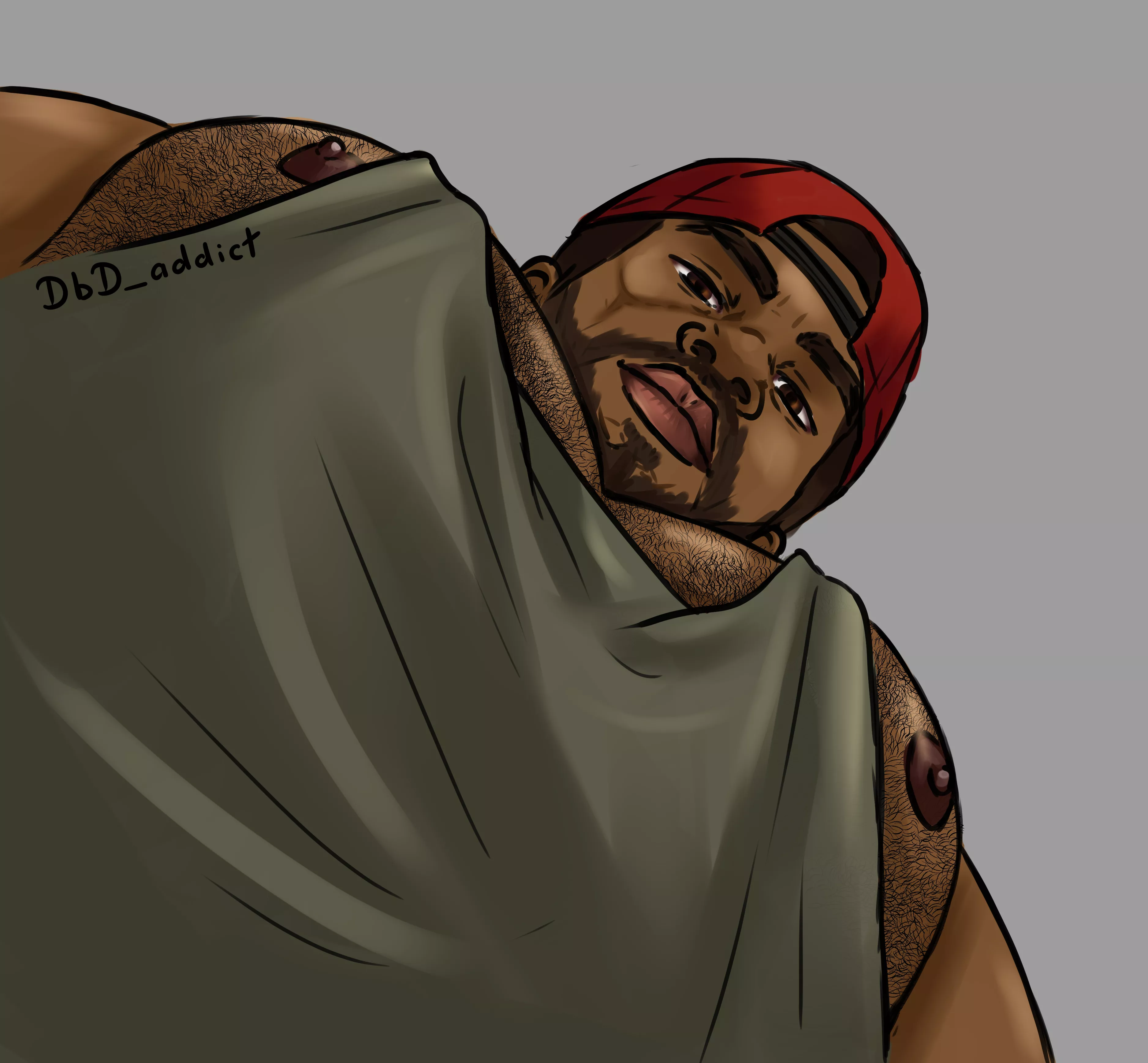 Elijah Walker from B4B showing off his chest (based on a certain viral post on X) posted by DbD_addict