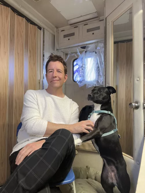 I got to be on a TV show this week and they let me bring my puppy. She stayed in my trailer with a brand new doggie bed while I was on set 😊🐶 by TravisRichey