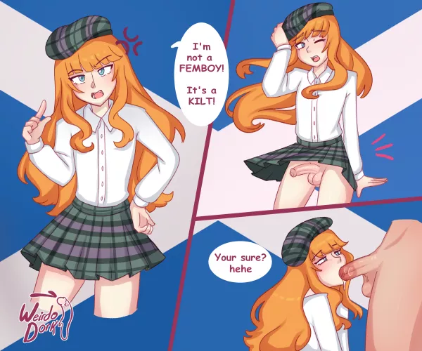 I swear it's just a kilt! >< by Ching_bing2021