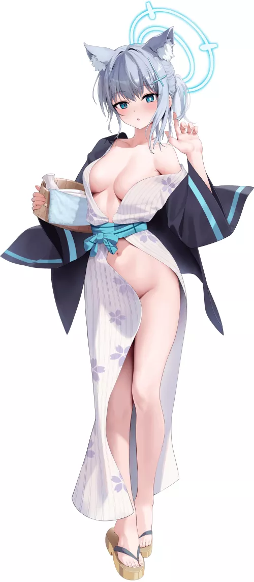 Shiroko preps for the hot spring [Blue Archive] by feetent