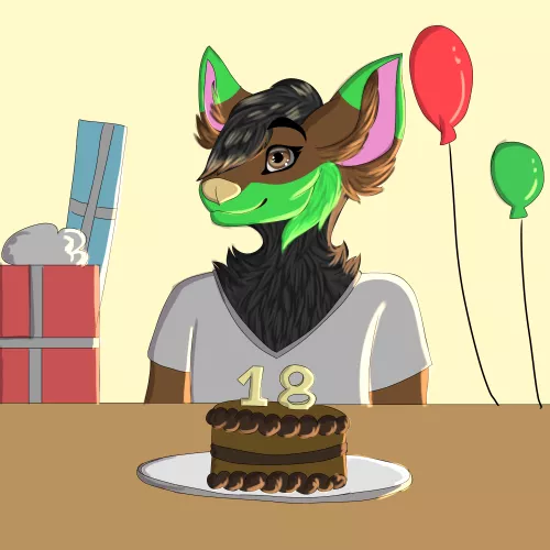 This folf is turning 18 soon! (art by me) by Forest_folf