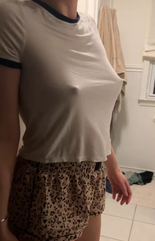 check out my pokies from the side see how far my little bumps sick out by daisypetalsgw