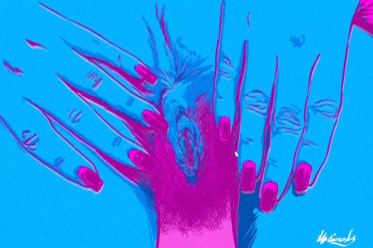 Hairy Girl Series N°011. Art by Me. Digital (mixed-media) by MisterEveready