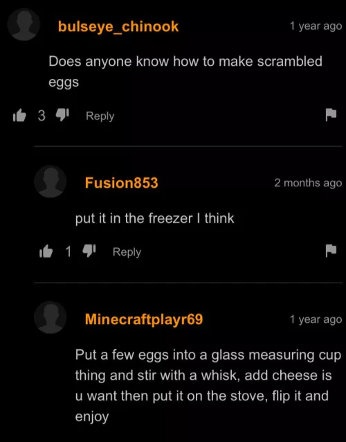 Hang on let me go put my eggs in the freezer rq by Himeep7856