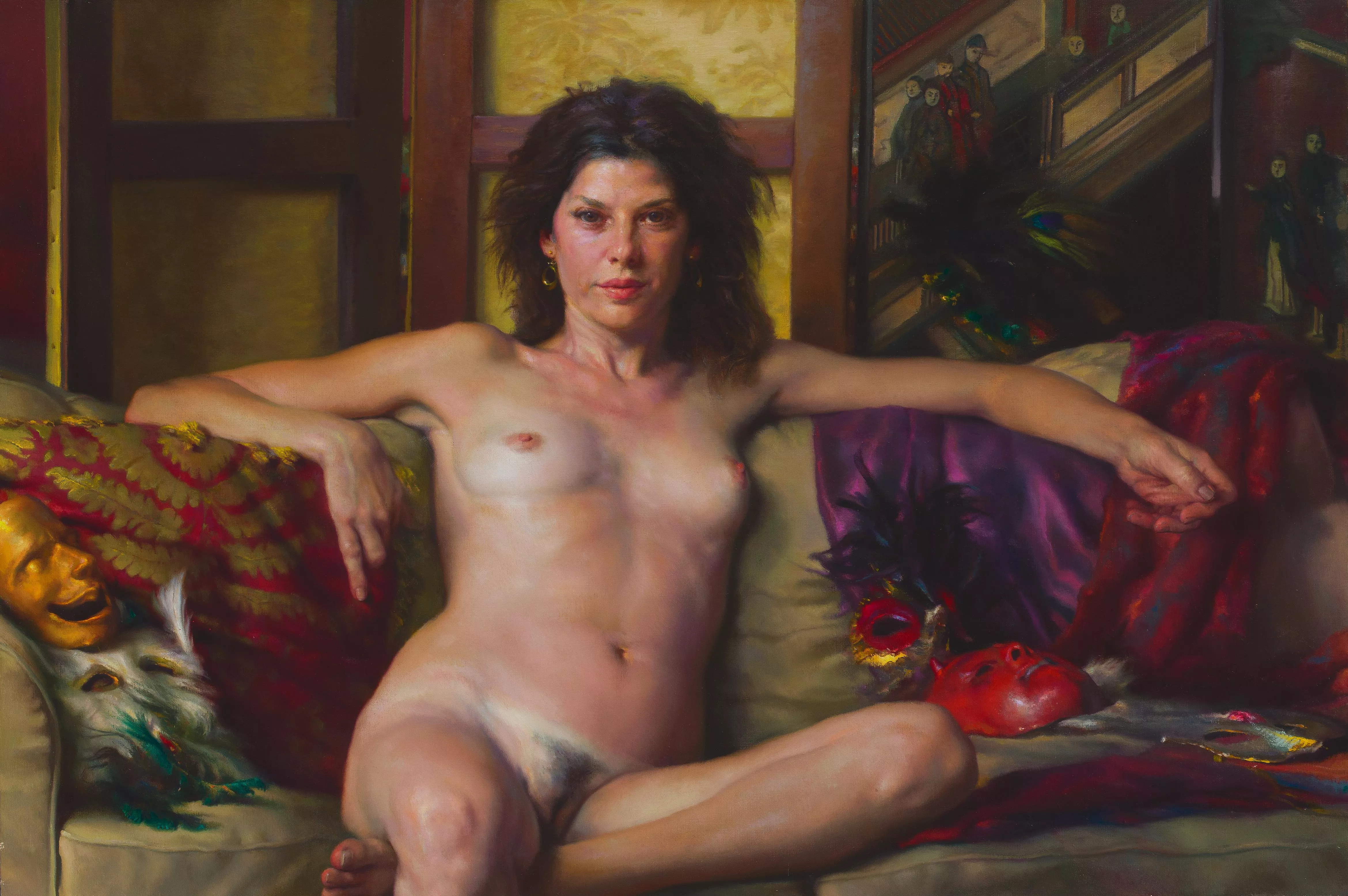 Marisa Tomei (portrait by Nelson Shanks) posted by anush_ross