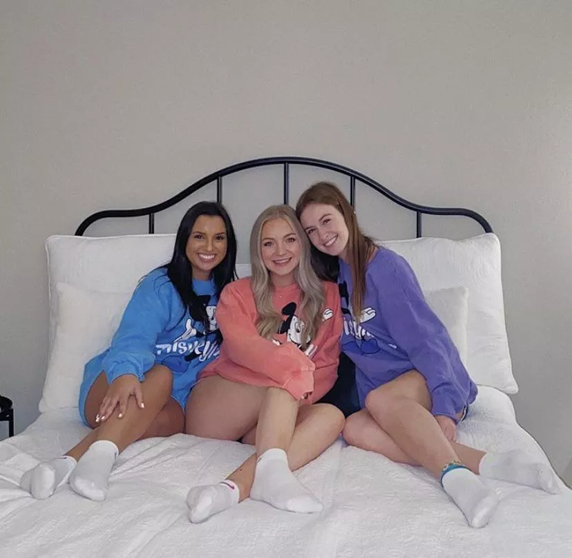 On a bed posted by magicbull7798