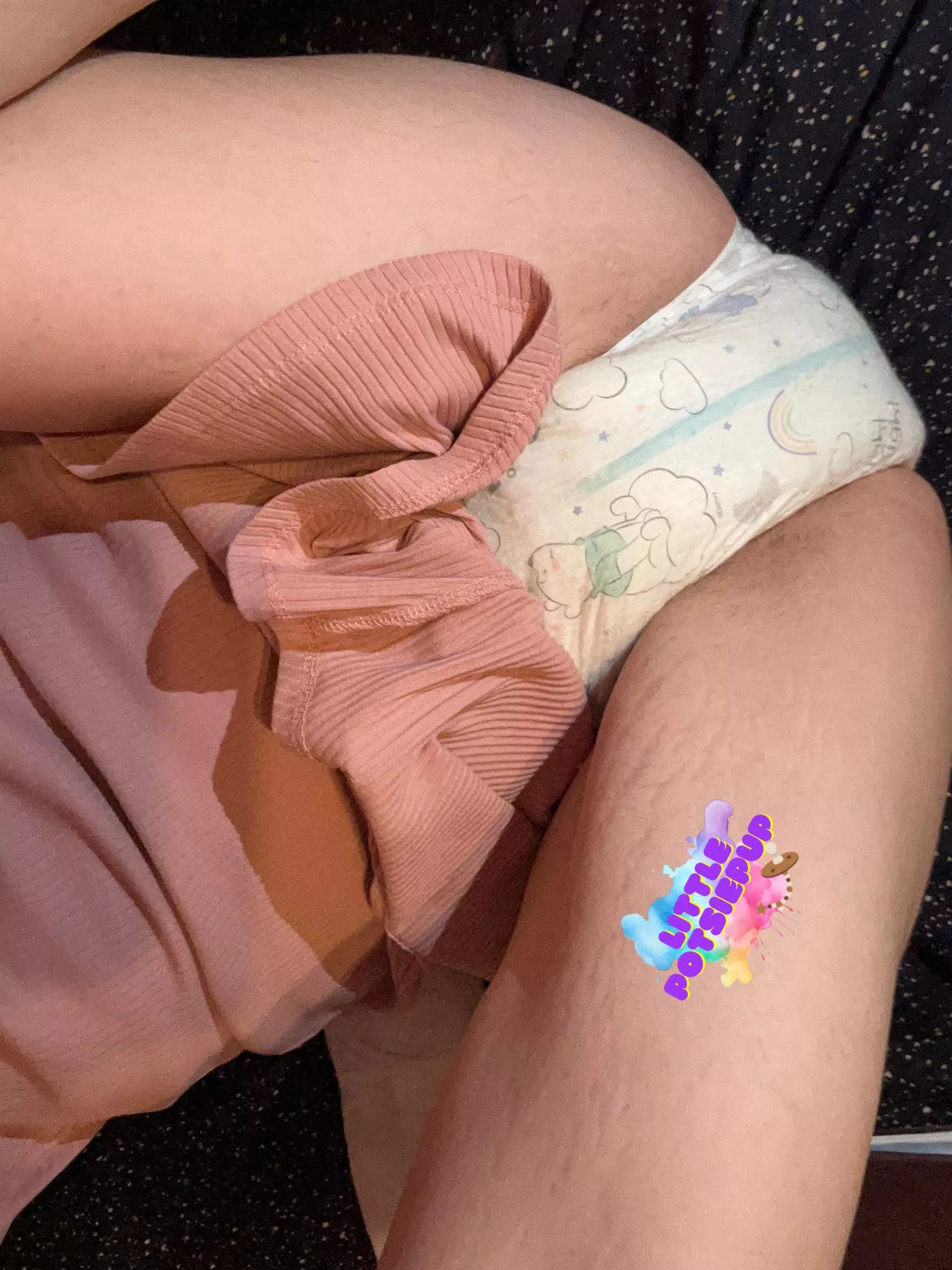 Pink dress and a wet diaper  posted by LittlePotsiePup