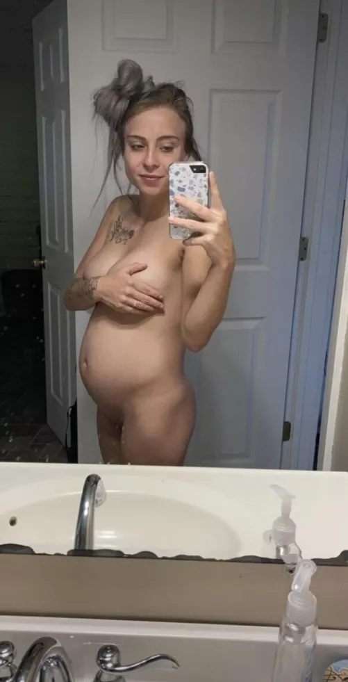 Shower time , where would you clean my pregnant body first ? 🤰🏼 by Momma-pregnant