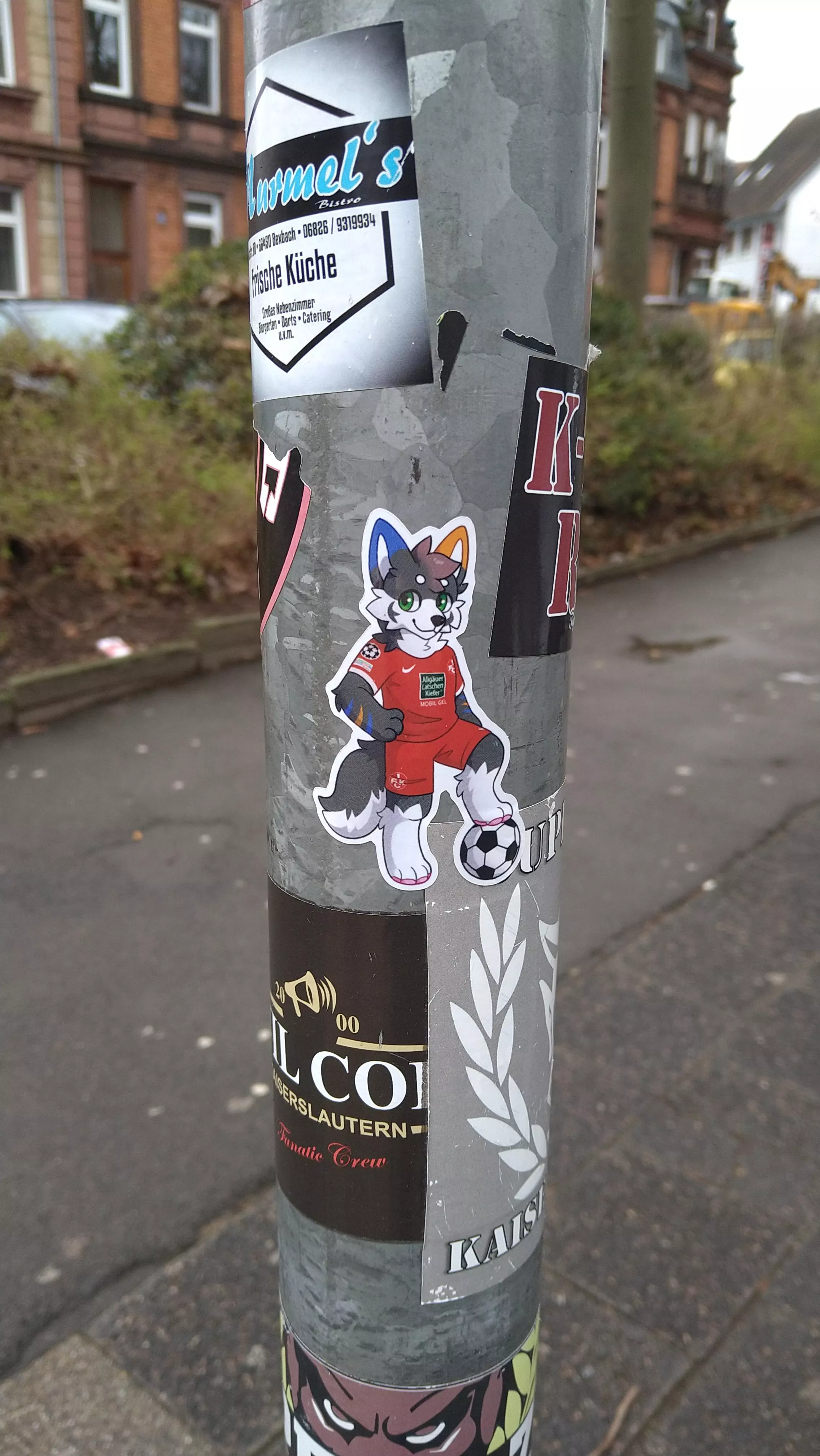 Super cute football furry sticker I found in Germany! posted by Asthma_Daddy