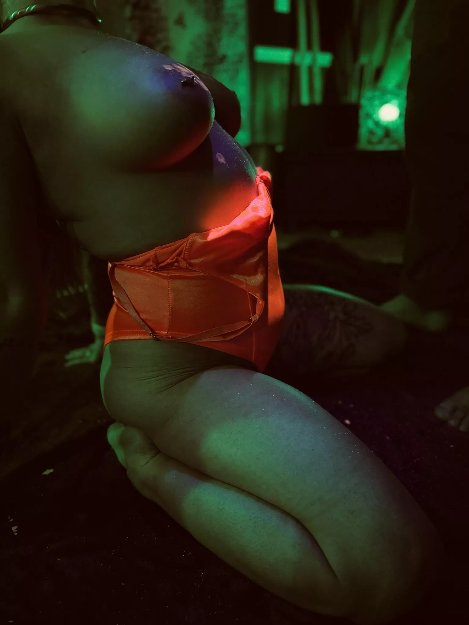 What else can you cover me in that glows under black light?  posted by anonymoussubbi