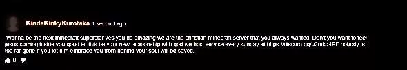 Who is advertising their christian minecraft server💀 posted by Healthy-Highlight-89