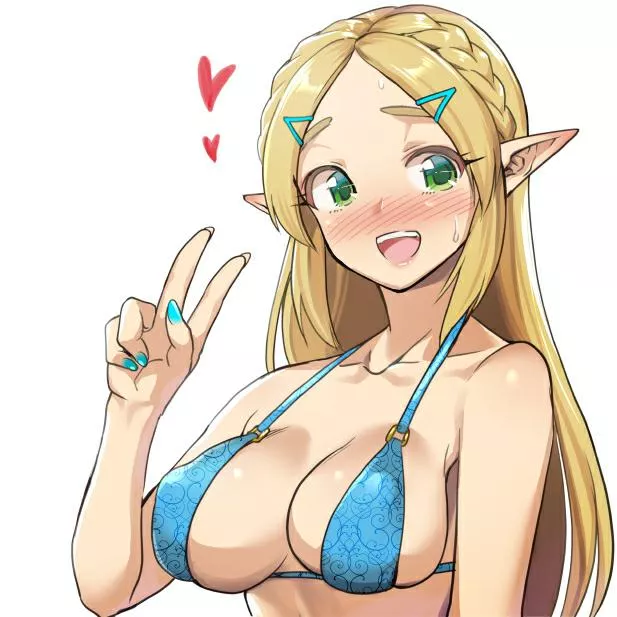 Micro Bikini Zelda (Monbetsu Kuniharu on Pixiv) [Breath of the Wild] posted by GunShip05